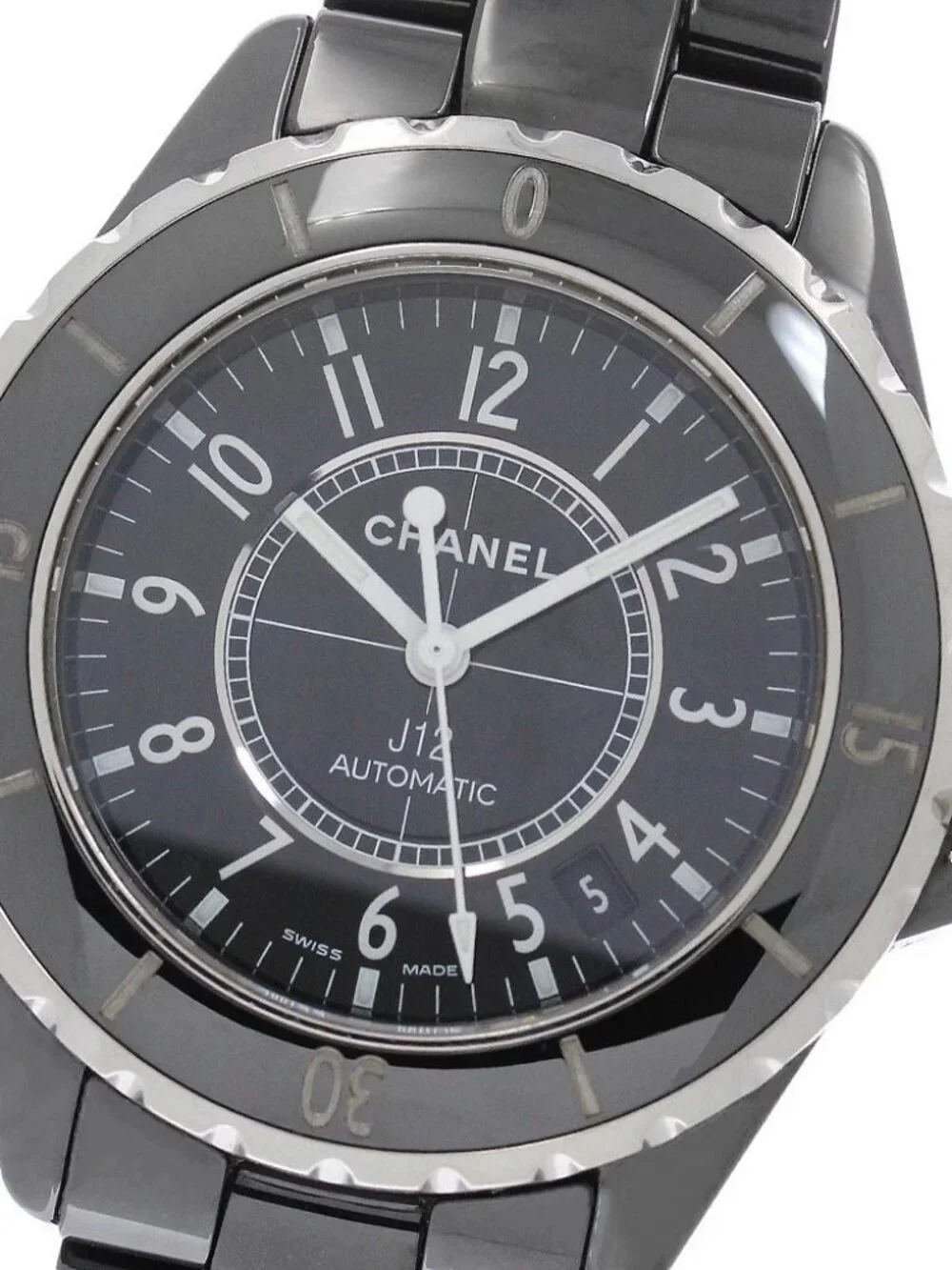 CHANEL J12 H0685 Black Ceramic 38MM Date black Dial Automatic Men's Watch_941794